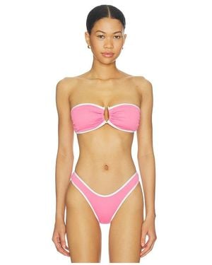 Seafolly Beach Bound Bandeau Bikini Top - Pink
