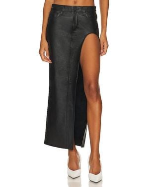 GRLFRND The Leather Blanca Skirt - Black