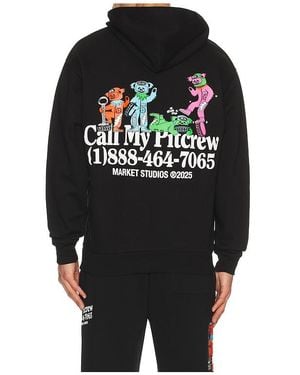 Market X Grateul Dead Call My Pitcrew Hoodie - Black