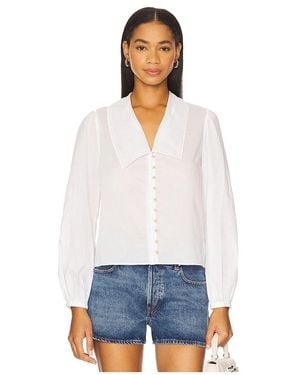 FRAME The Eyelet Sailor Blouse - White