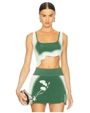 Ph5 Anise Reversible Wavy Bra Top - グリーン