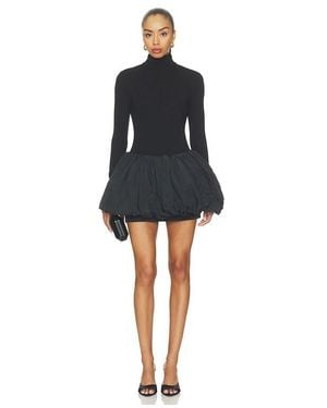 Magda Butrym Long Sleeve Turtleneck Mini Dress - Black