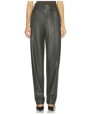 LAPOINTE Faux Leather Belted Tapered - Green