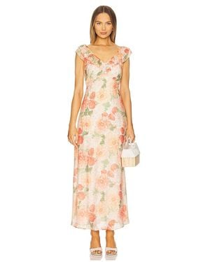 MINKPINK Aida Frill Maxi Dress - White