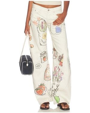 Free People X We The Free Fable Printed Jean - Natural