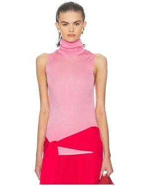 Helsa Arlena Sleveeveless Turtleneck - Red