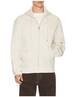 Calvin Klein Fleece Full Zip Hoodie - White