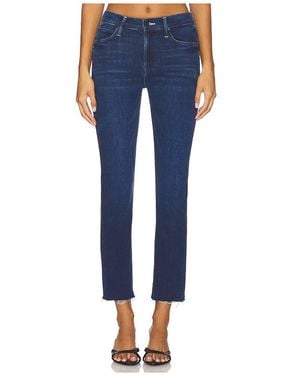 Mother Skinny The Mid Rise Dazzler Ankle Fray - Blau