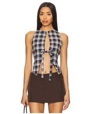 Lioness Butterfly Tie Top - Black