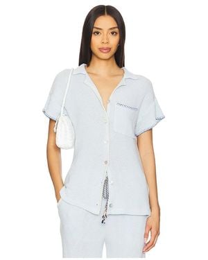 Sundry Mesh Camp Shirt - White