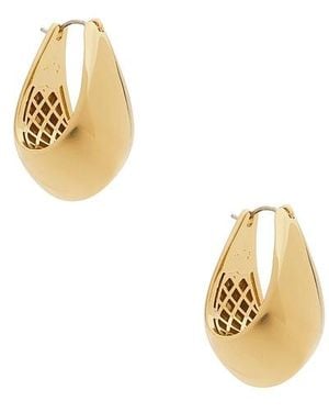 Eddie Borgo Teardrop Hoop Earrings - Metallic