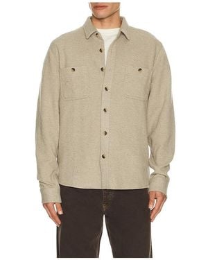 Marine Layer Pacifica Stretch Twill Overshirt - Natural
