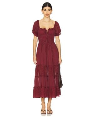 Free People Falling Sun Midi Dress - Red