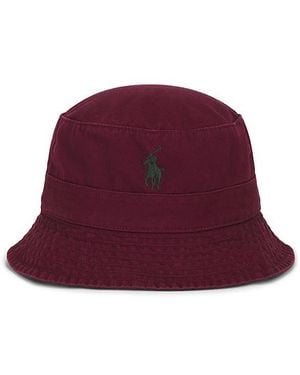 Polo Ralph Lauren Chino Loft Bucket Hat - Red