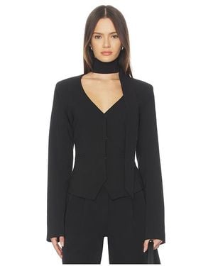 ALL THE WAYS Ariyah Scarf Blazer - Black