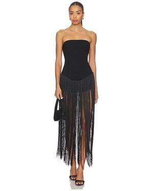 superdown Tea Fringe Romper - Black