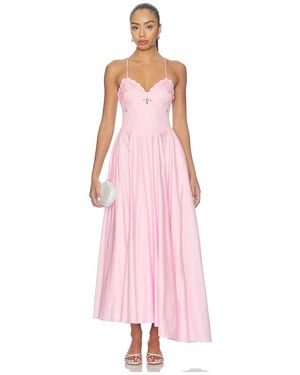 PATBO Tricoline Lotus Maxi Dress - Pink