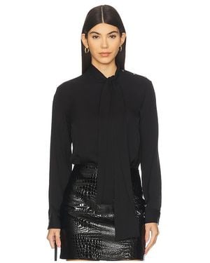 Theory Side Tie Neck Blouse - Black