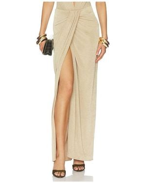 ANDAMANE Anja Draped Maxi Skirt - Natural