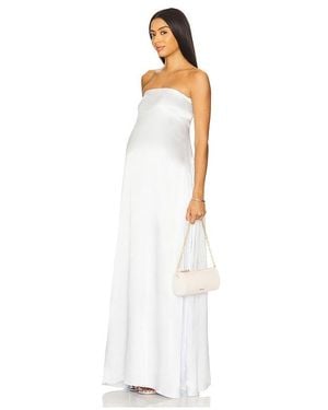 BUMPSUIT Brushed Satin Gown - White