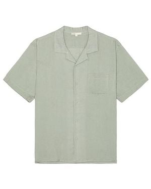 Onia Air Linen Convertible Vacation Shirt - Green