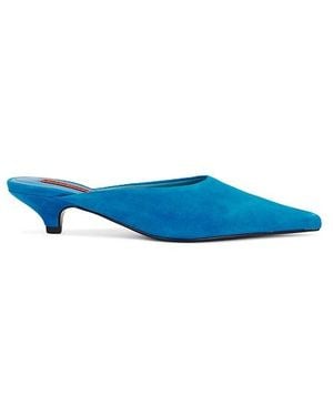 Simon Miller Suede Arrow Mule Pump - Blue