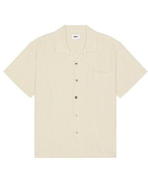 Obey Curtis Woven Seersucker Shirt - White