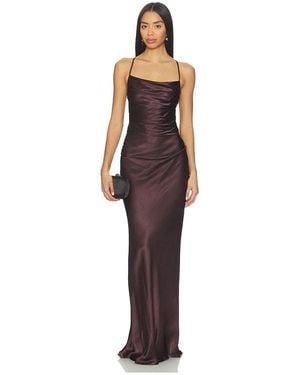 Shona Joy La Lune Lace Back Maxi Dress - Brown