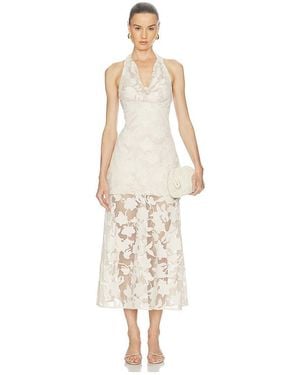 AMUR Calypso Cowl Dress - White