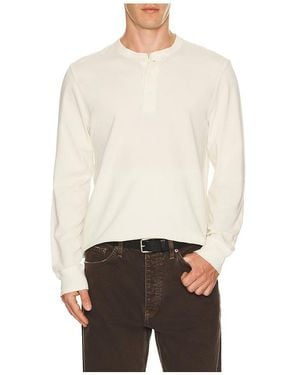 Faherty Henley-Shirt Waffle - Natur