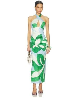 Seven Wonders Aubrie Cross Front Midi Dress - Green
