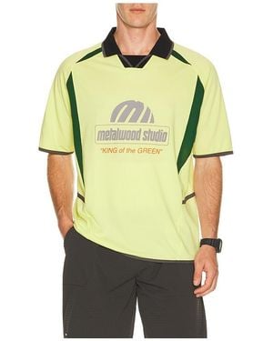 METALWOOD STUDIO King Of The Greens Jersey Polo - Yellow