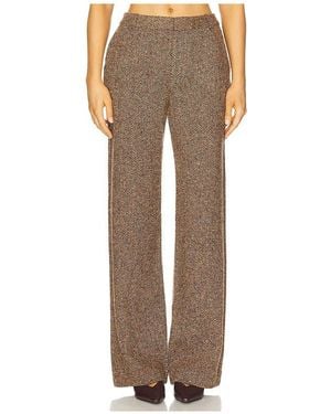 L'Agence Livvy Straight Leg Trouser - Brown