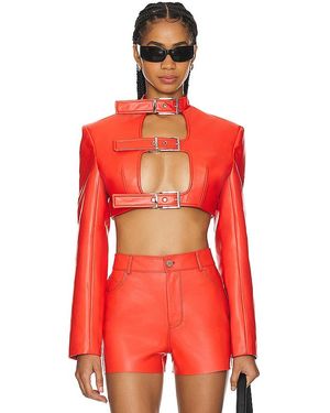 Lado Bokuchava Crop Shibari Blazer - Red