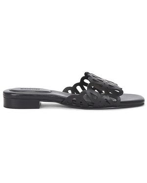 Jonathan Simkhai Mccall Laser Cut Leather Flat Slide - White