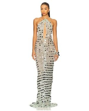 Misha The Mirror Bead Dress - White