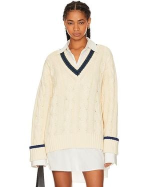BEVERLY HILLS x REVOLVE V Neck Jumper - Natural