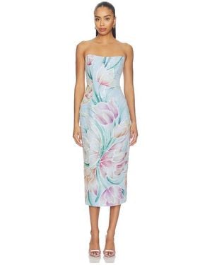 Elliatt Priselle Strapless Midi Dress - Blue