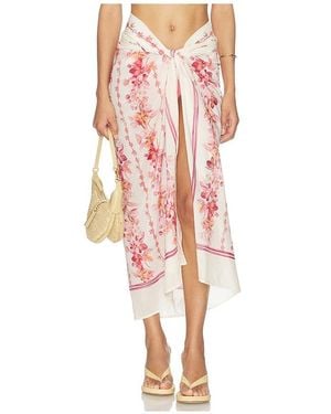 Agua Bendita Lavanda Paro Midi Skirt - Multicolour