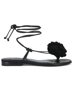 Magda Butrym Sandale Wrap Around Flower - Schwarz