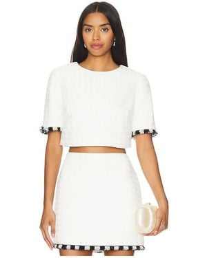 MILLY Lee Cropped Top - White