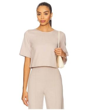 Ripley Rader Ponte Knit Short Sleeve Top - Natural