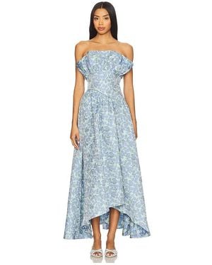 Elliatt X Revolve Jacquard Asymmetric Gown - Blue