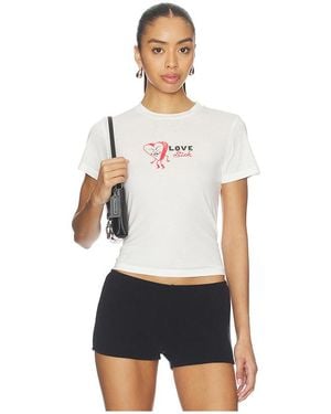 Daydreamer Love Sick Heart Burnout Vintage Tee - White