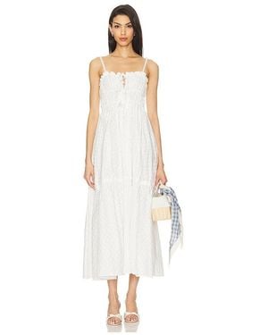 YUHAN WANG Floral Embroidered Dress - Weiß