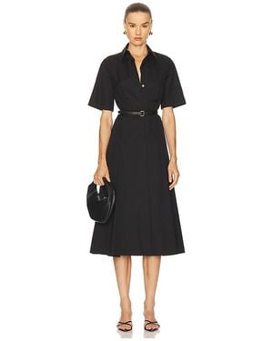 Vince Short Sleeve Shirt Dress - Black
