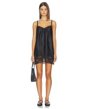 Frankie's Bikinis First Crush Satin Mini Dress - Black