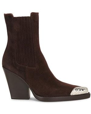 Paris Texas Bota Dallas Embellished Toe Ankle En Color Chocolate Talla (También En 37, 38, 39, 40) - Marrón