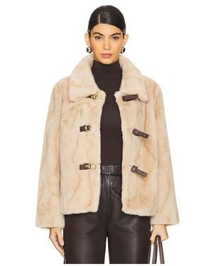 Heartloom Tegan Faux Fur Coat - Natural