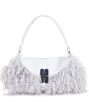 Ganni B-Kat Feather Bag - White